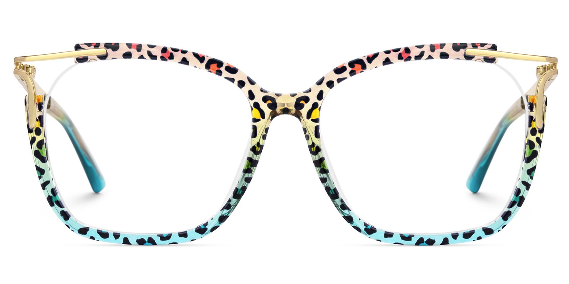 Spring hinges Sidibe Eyeglasses, Sidibe Blue leopard Glasses -Zeelool0