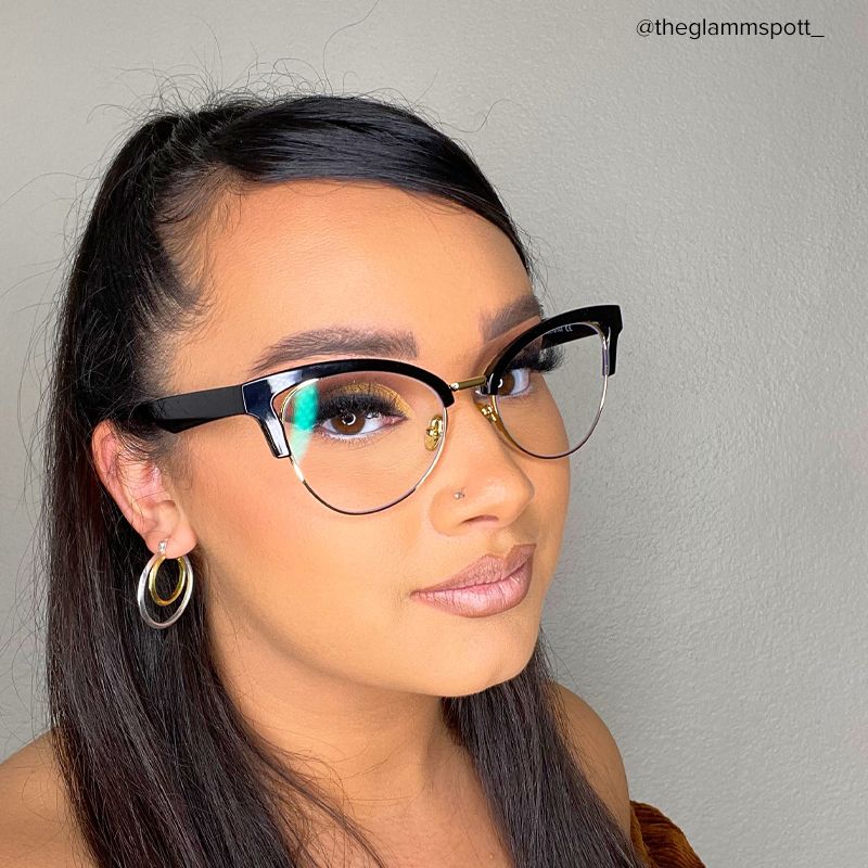 Charlene Browline Cateye Black EyeGlasses | ZEELOOL UK5