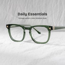 Heather Square Green Glasses0