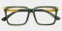 Troy Rectangle Green Glasses1