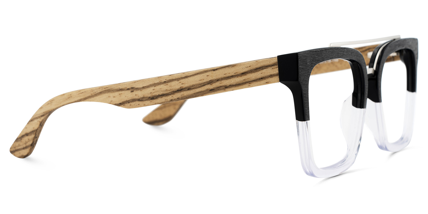 Men's Aviator Eyeglasses Frames With Black Clear Color4