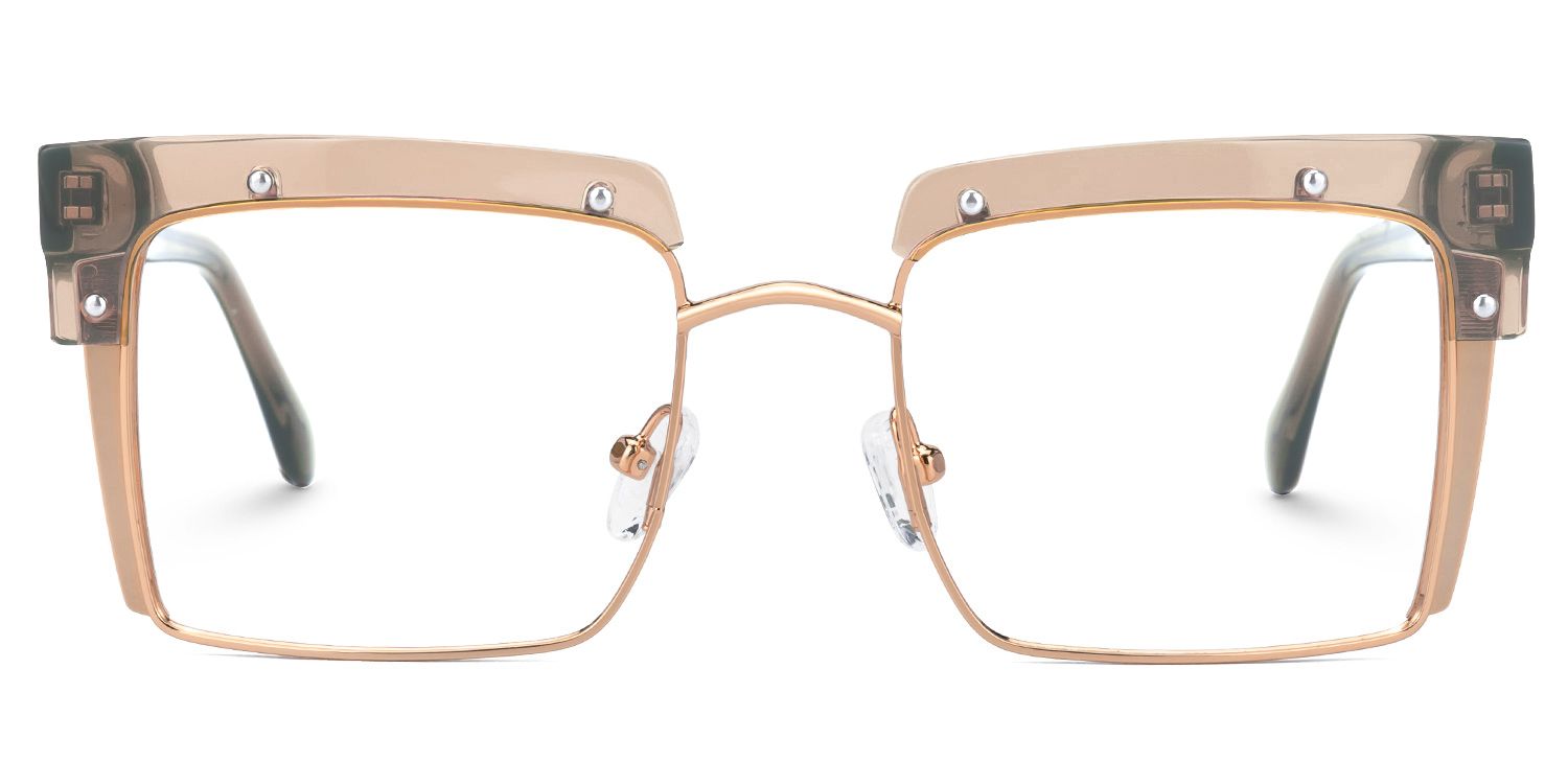 Designer Kiana Beige Frame Glasses | ZEELOOL UK1