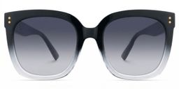 Ebony Square Black Clear Glasses0