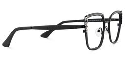 Frieze Rectangle Black Glasses1