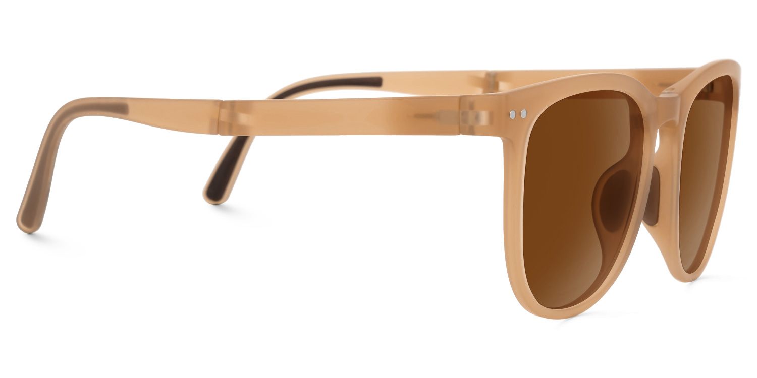 Lindzy Beige Frame Sunglasses with Square Style | ZEELOOL UK3