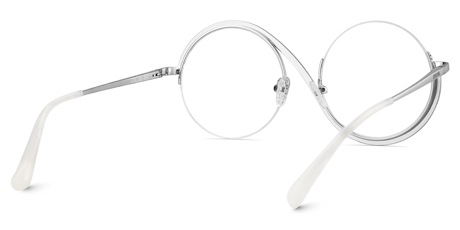 Jaila Round Silver Glasses4