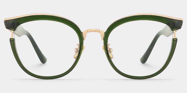 Laraine Cat Eye Green Glasses