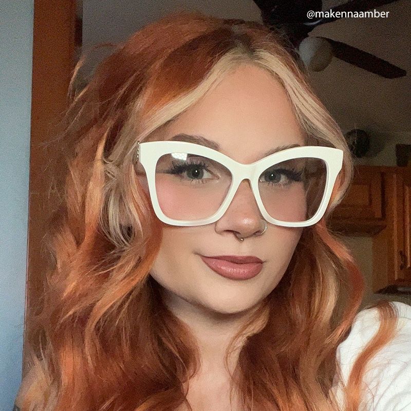 Elida Big White Glasses on sale | ZEELOOL UK5