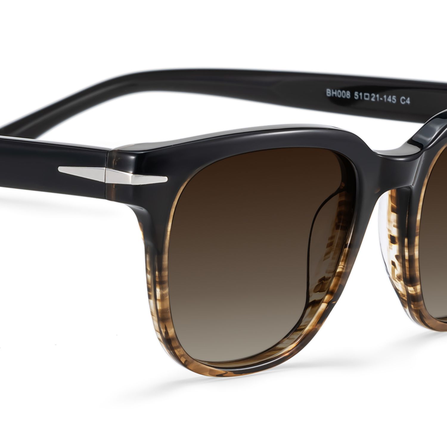 Rocco Rectangle Brown Full Rim Sunglasses | ZEELOOL UK4