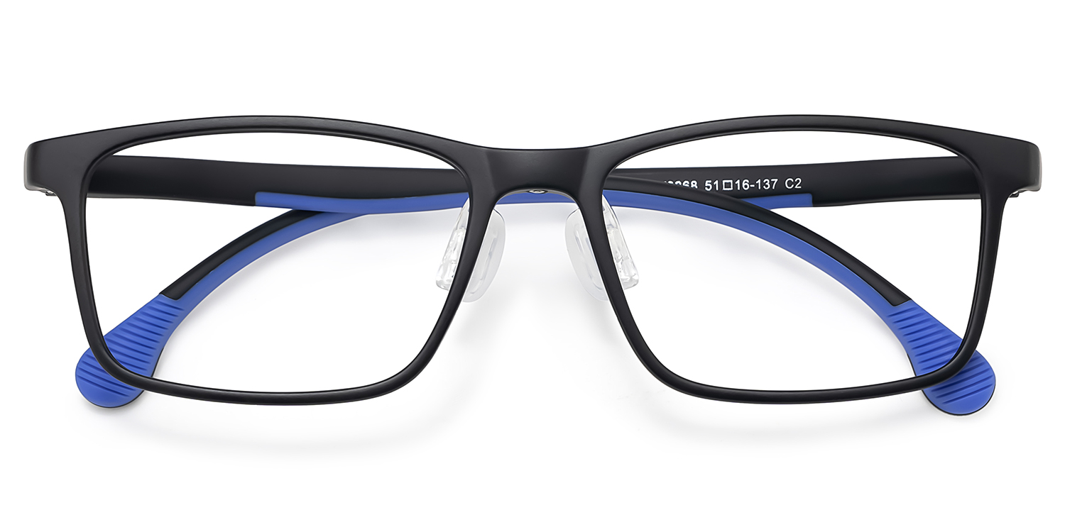 Sunny Rectangle Black Glasses1