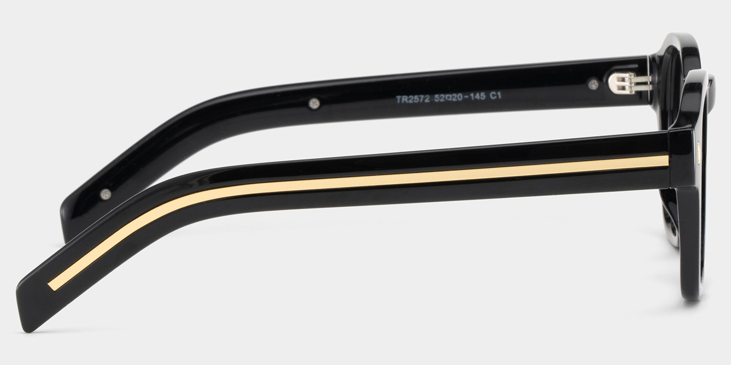 Leilani Rectangle Black Polarized Sunglasses3