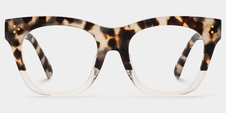 Tandy Rectangle Light-Tortoise Glasses