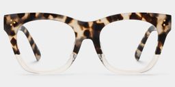 Tandy Rectangle Light-Tortoise Glasses0