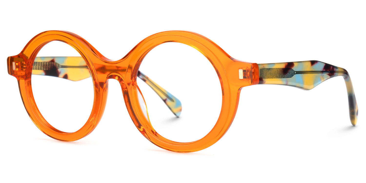 Henson Round Orange Glasses1