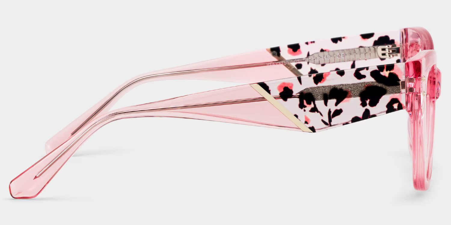 Skylar Clear Pink Frame Glasses with Butterfly Frame Online | ZEELOOL UK5