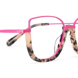 Coleman Square Pink Tortoise Glasses5