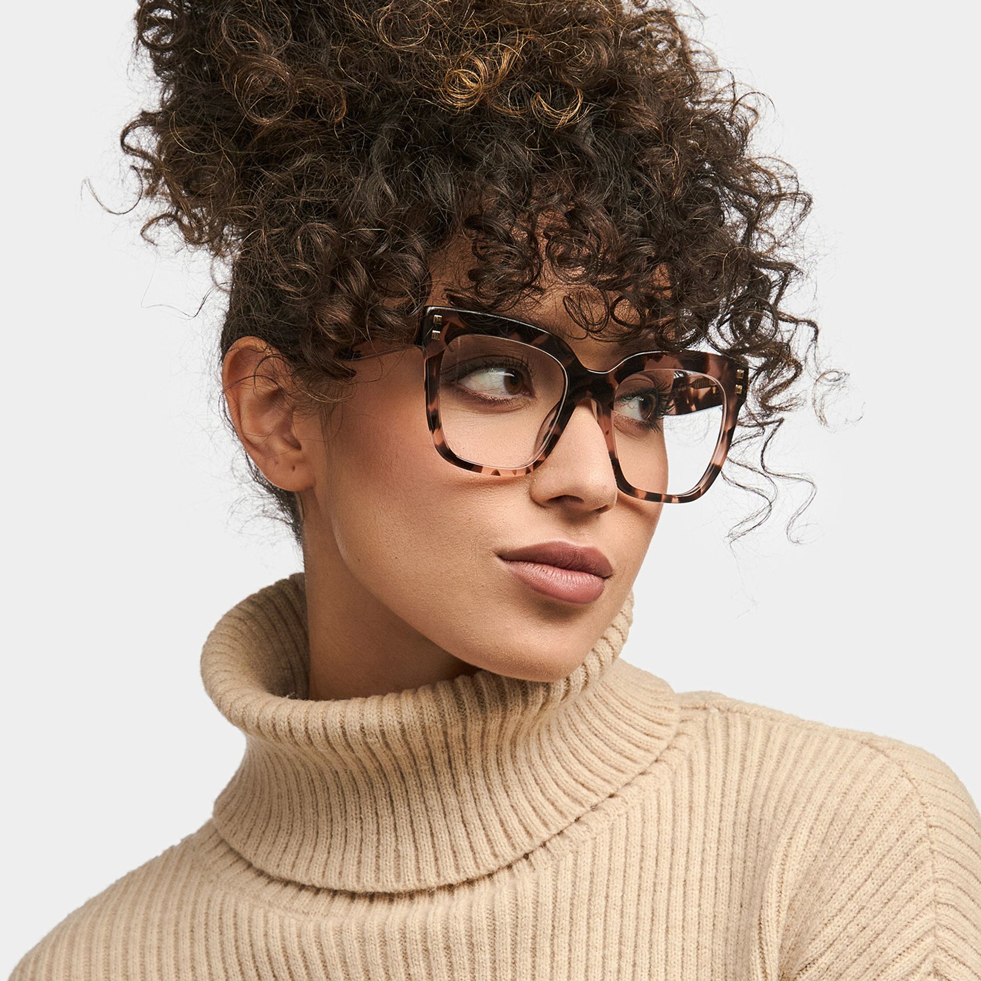 Minguela Square Cheetah Print Tortoise Glasses | Zeelool1