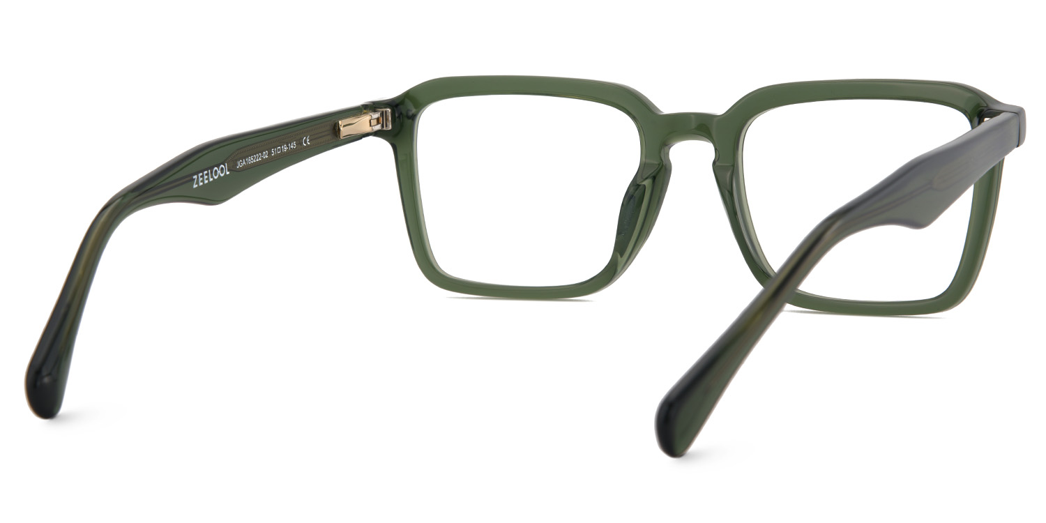 Vickerie Thin Green Glasses in Square Design | ZEELOOL UK5
