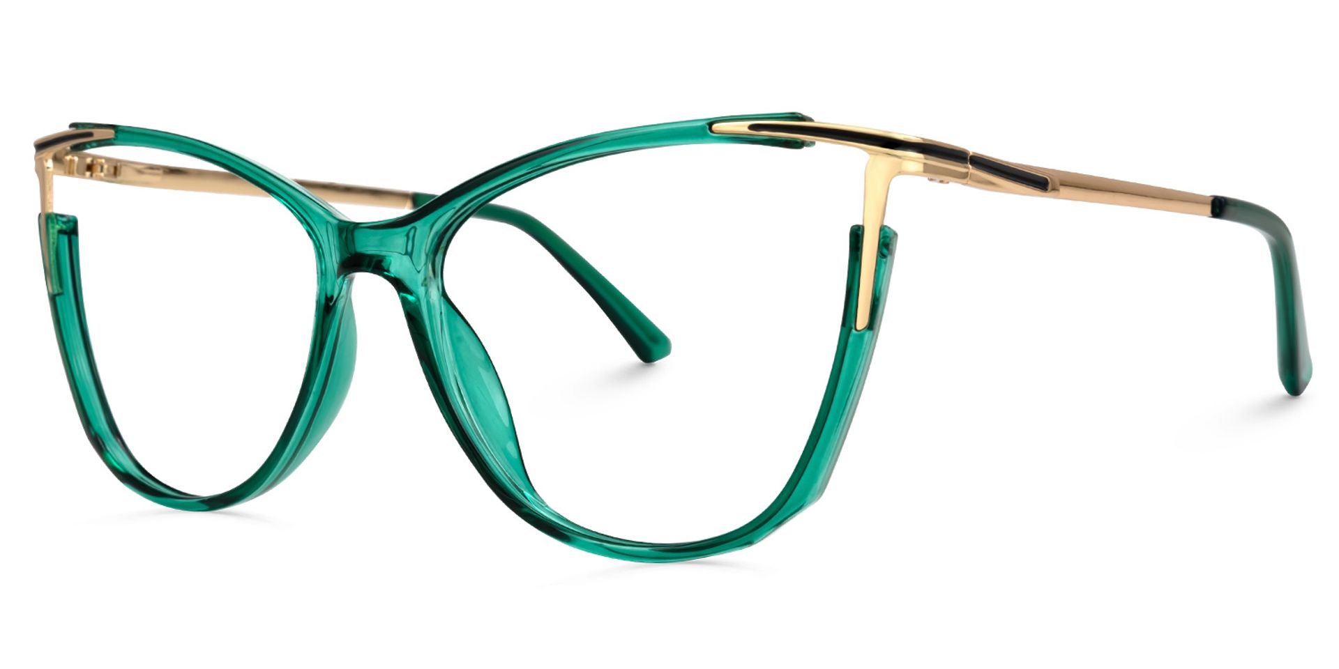 Cateye Yomary Green Eyeglasses and Glasses Frames Deals1