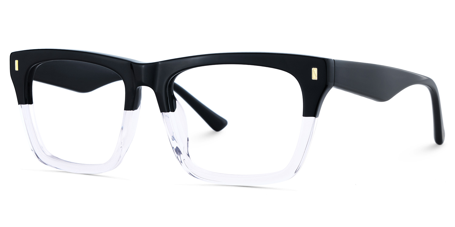 Rectangular Spectacle Frames with Brown Blue Color3