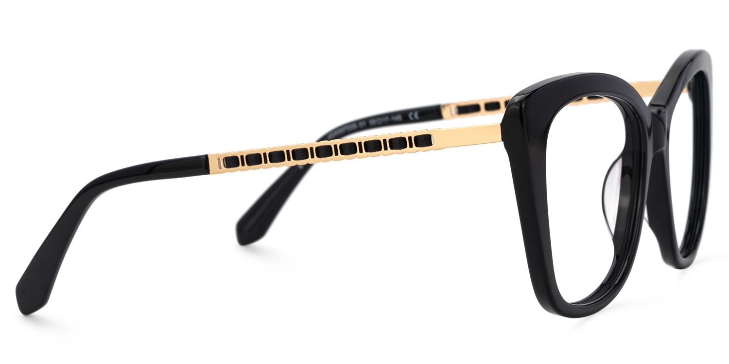 Deangela Women's Black Frame Eyeglasses  | ZEELOOL UK3