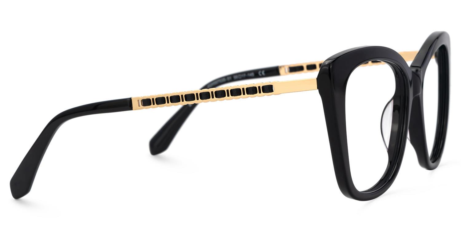 Deangela Women's Black Frame Eyeglasses  | ZEELOOL UK3