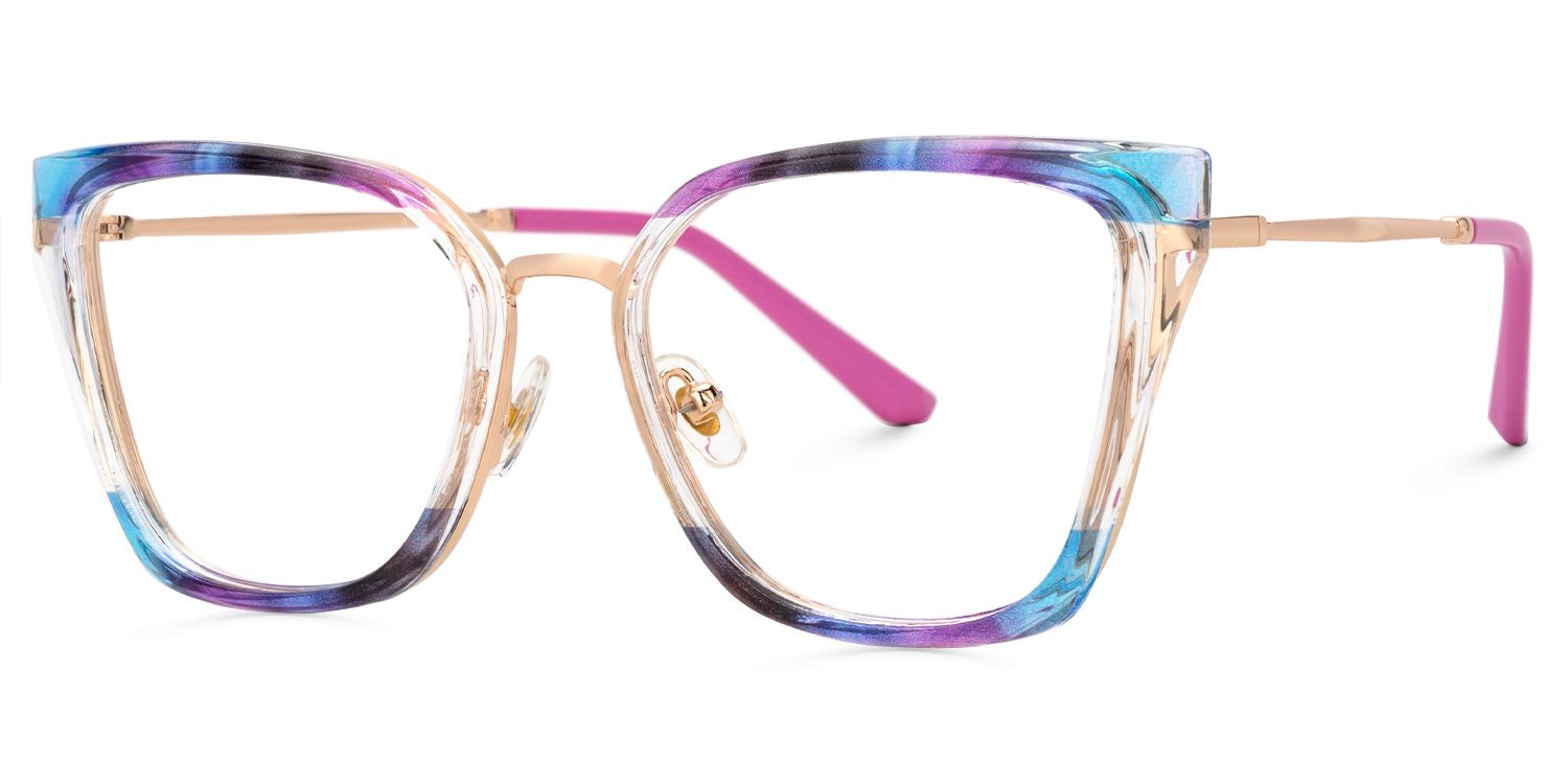 Martins TR90 Rectangle Multicolor Frame Glasses | ZEELOOL UK1