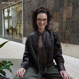 Leona Rectangle Brown Glasses7