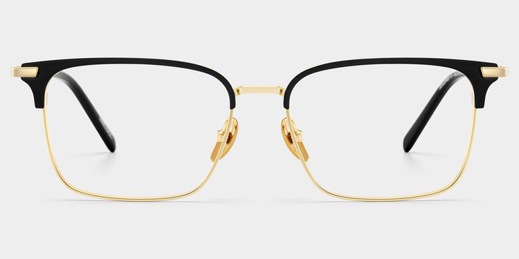 Maxwell Browline Black Glasses