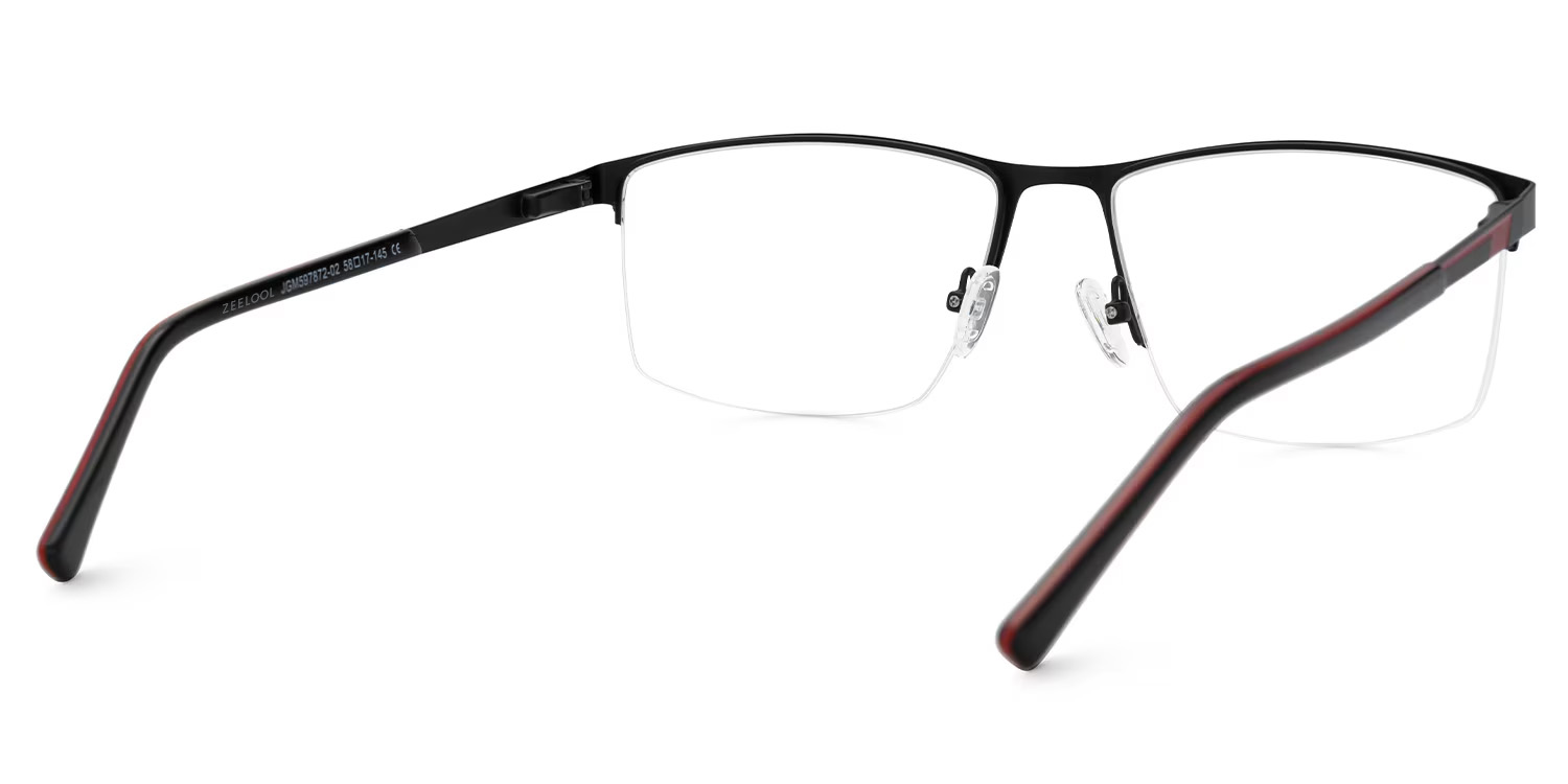 Graniela Rectangle Black Glasses3