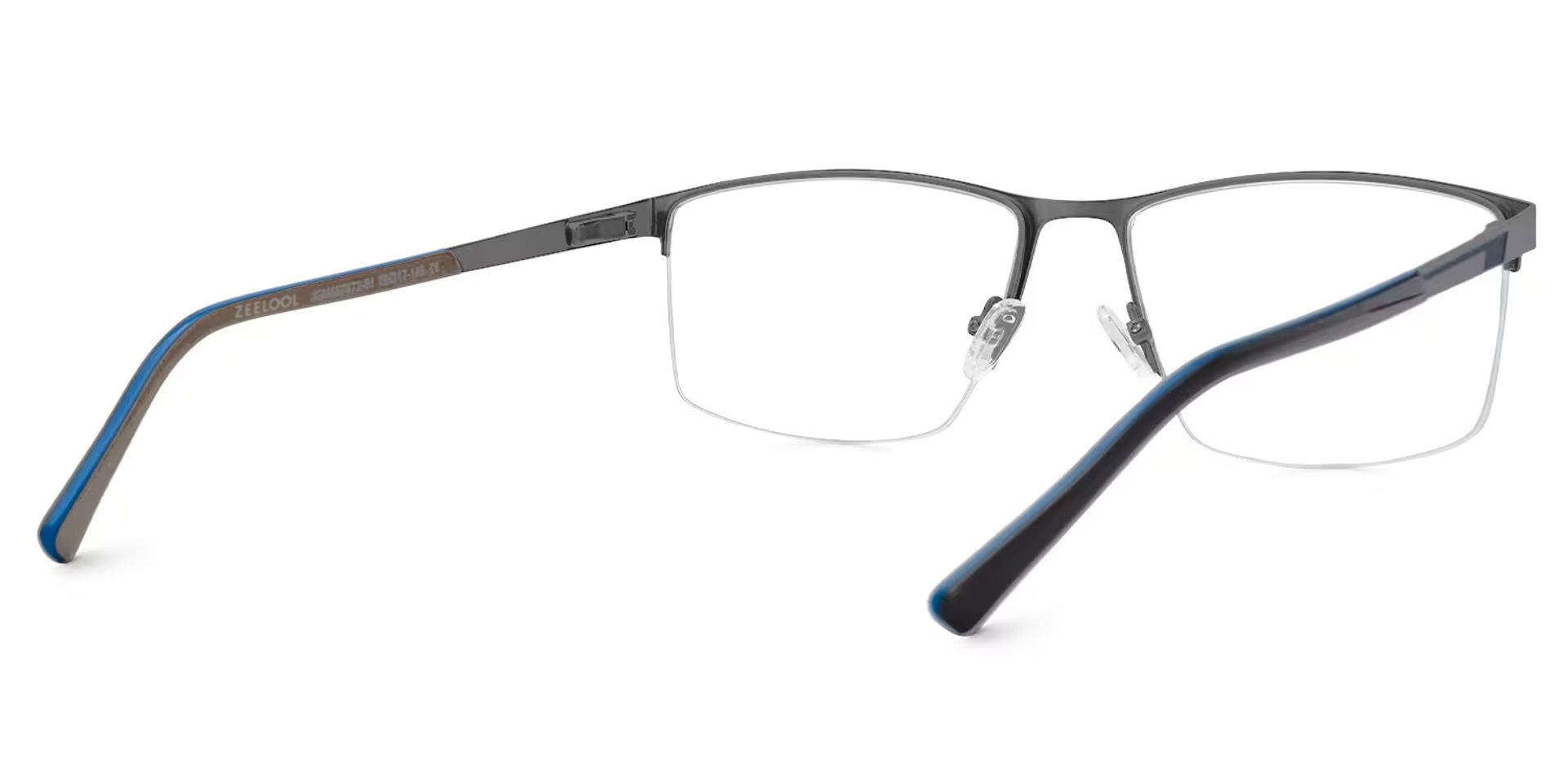 Graniela Eyeglasses in Rectangle Gray Frame | ZEELOOL UK3