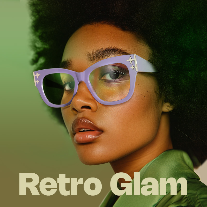 Minfia 70s Retro Purple Square Frame Glasses for Women4