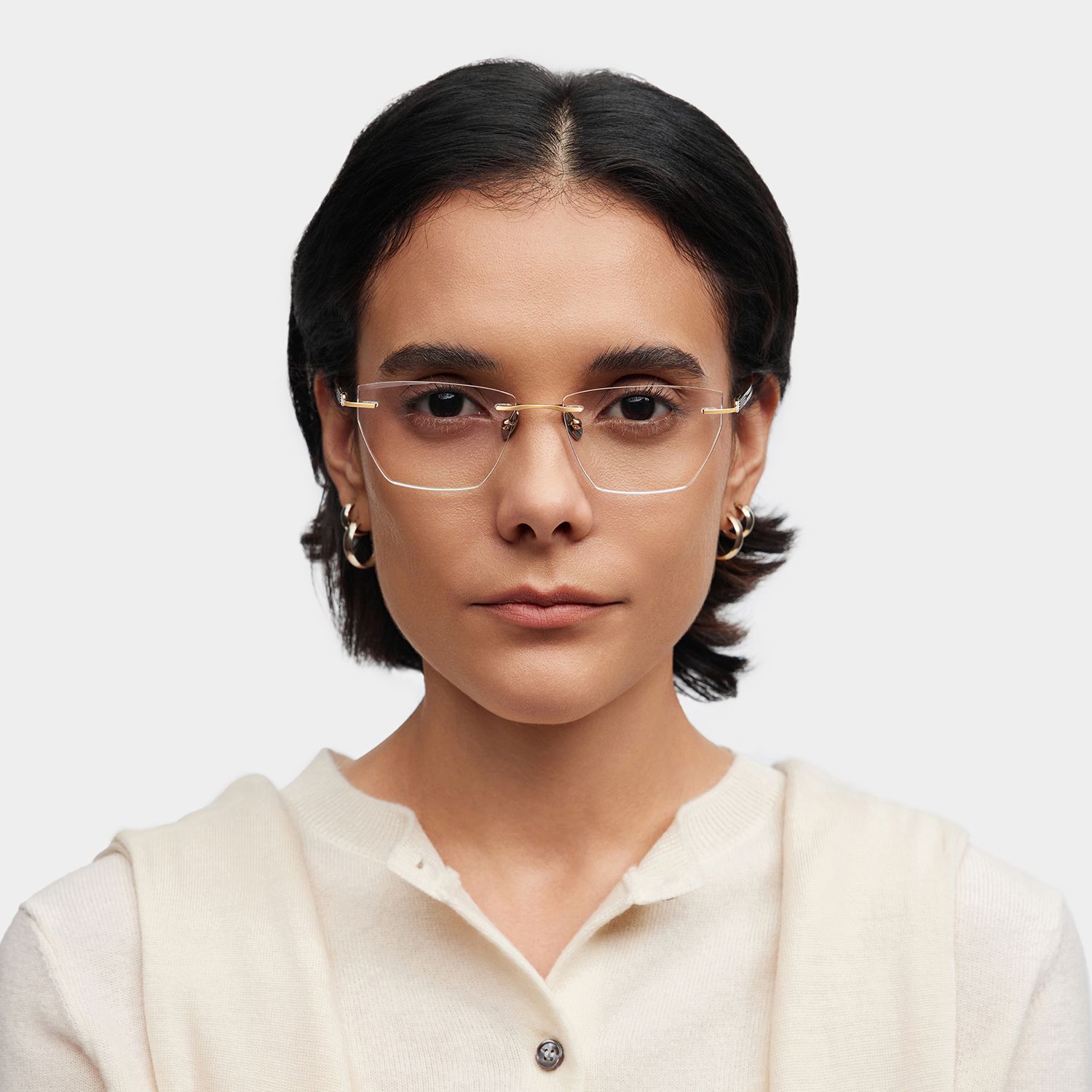 Ella Cat eye Gold Frame Eyeglasses for Woman| ZEELOOL0