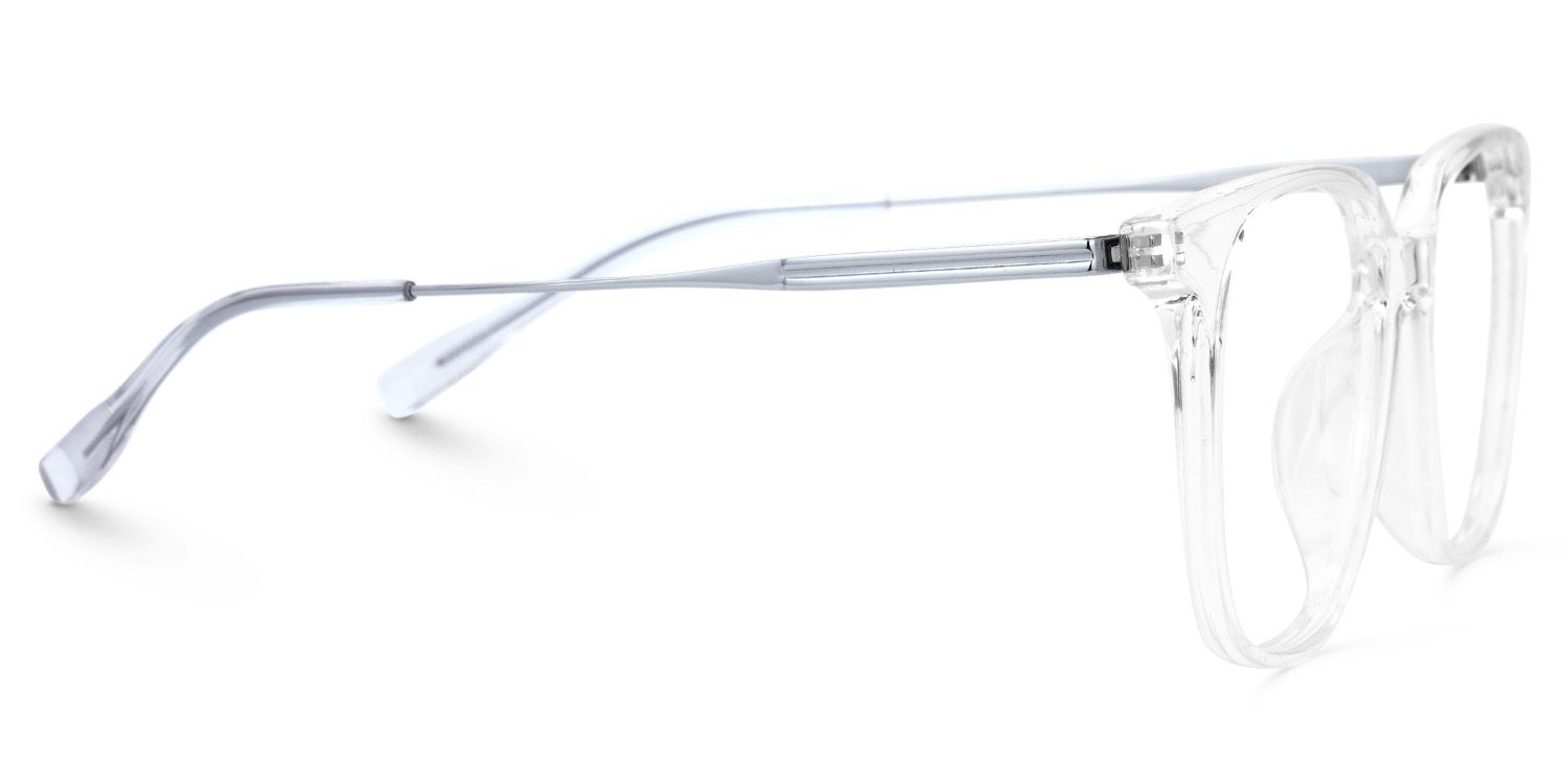 Square Glasses Thin Frame With Silver Temples2