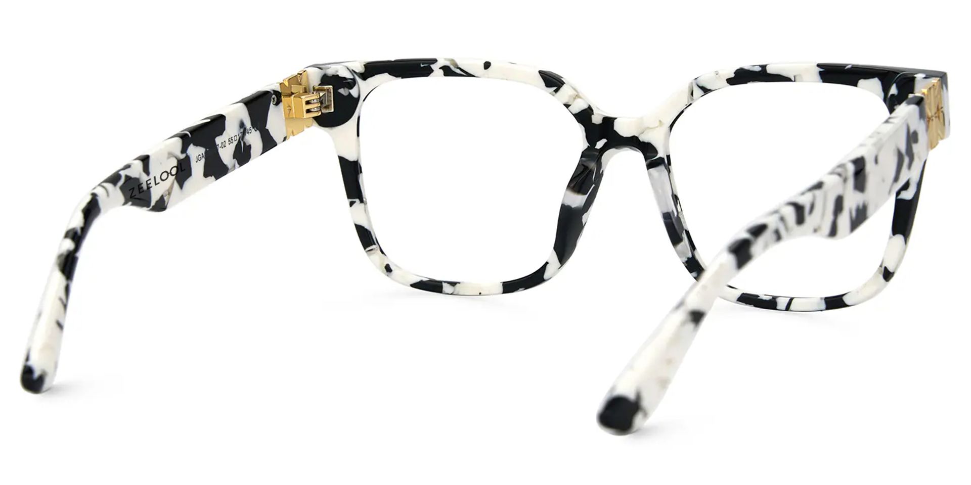 Kerri Wide Cow Print Glasses with Square Frames | ZEELOOL UK5