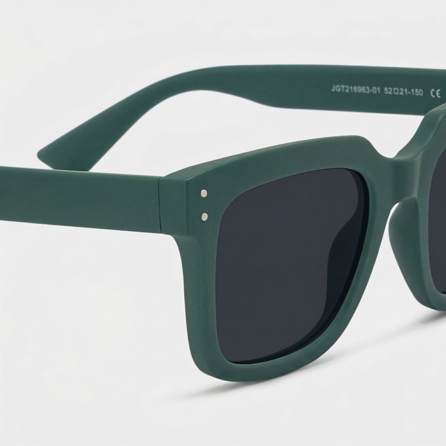 Liizbeett Square Eyeglasses with Dark Green Frames4