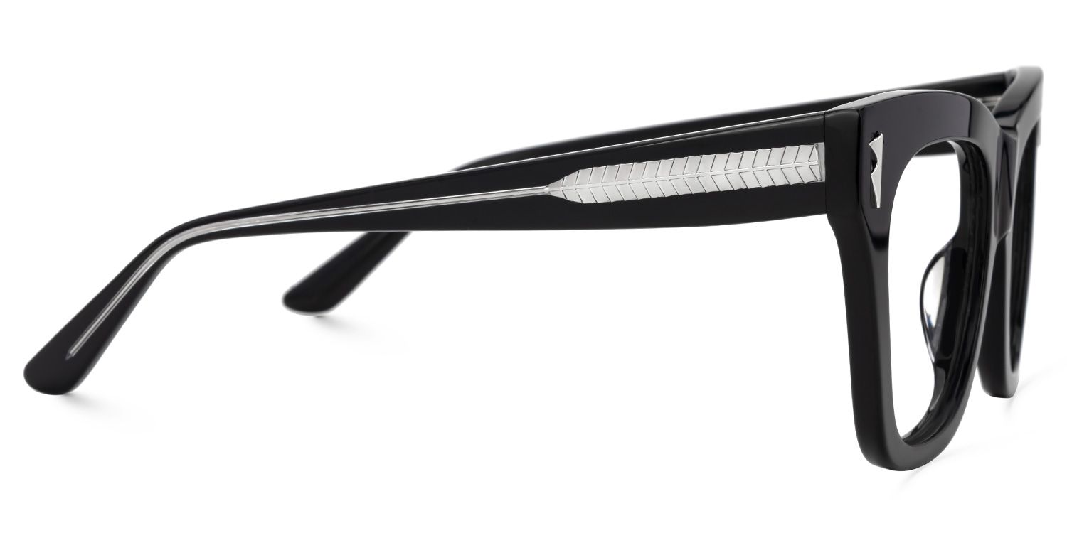 Grabar Black Square Frames Glasses for Women | ZEELOOL UK2