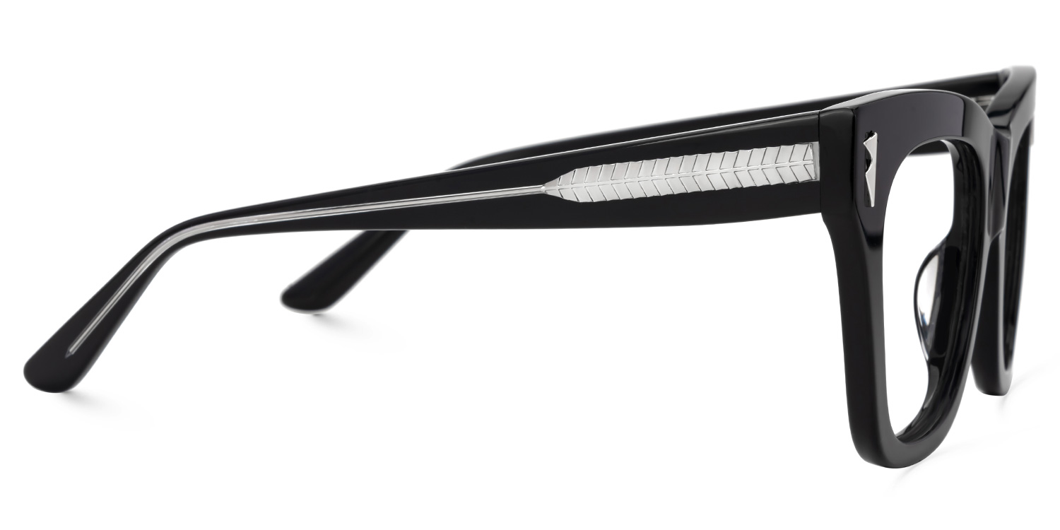 Grabar Black Square Frames Glasses for Women | ZEELOOL UK2