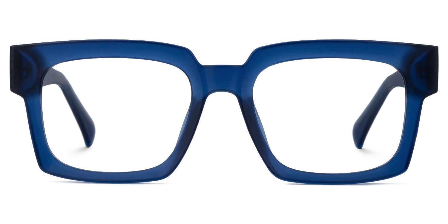 Amadeo TR90 Rectangle Blue Frame Glasses | ZEELOOL UK2