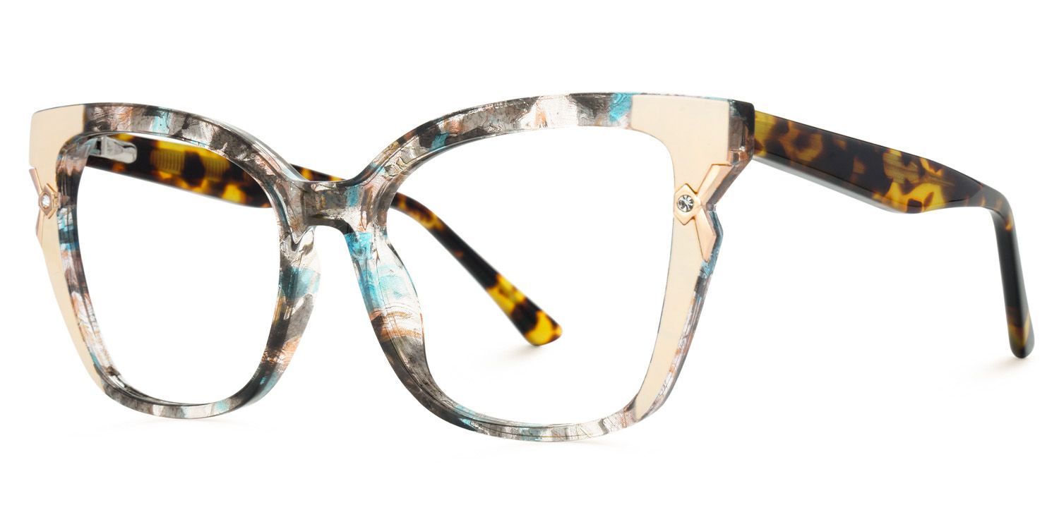 Women's Floral Cat Eye Shape Eyeglasses Online | ZEELOOL UK3