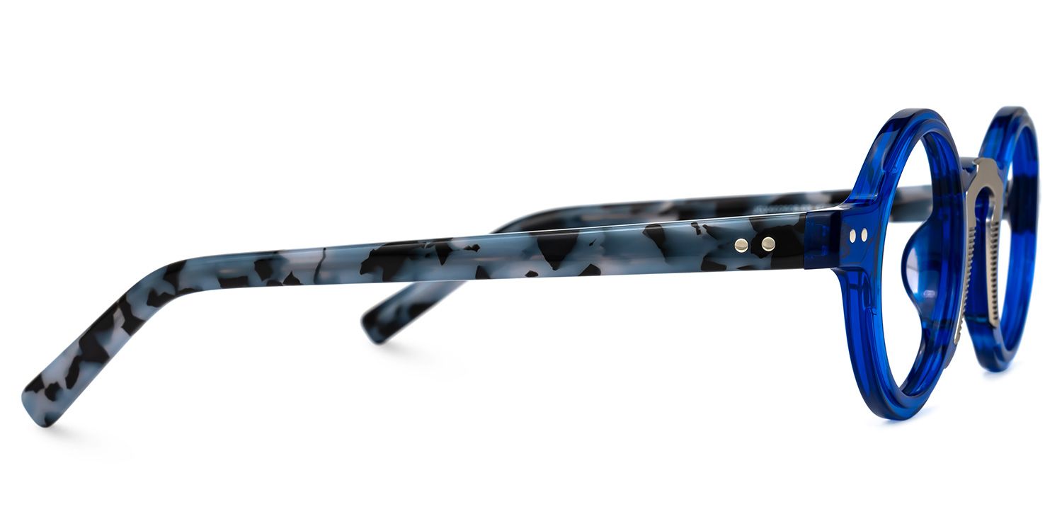 Danyelle Round Blue Glasses2