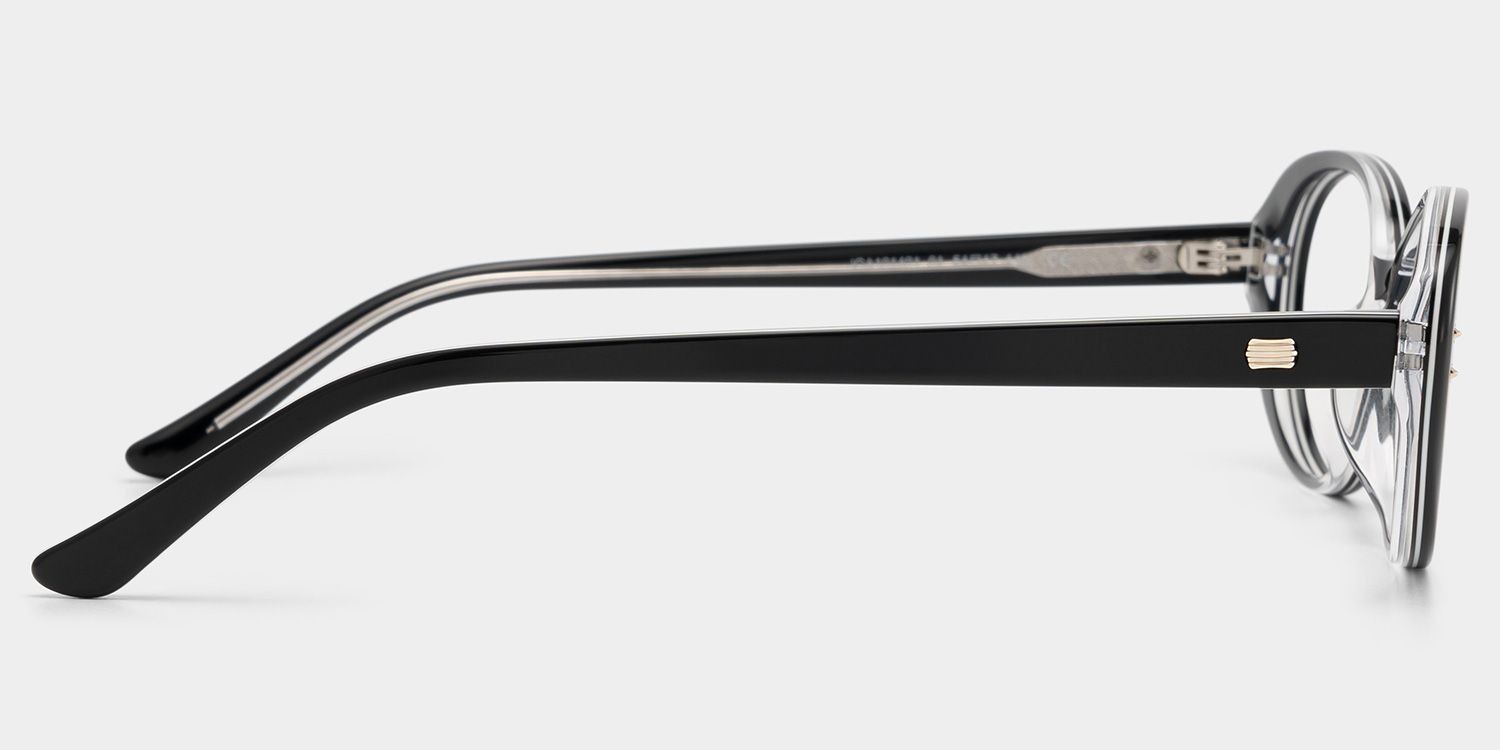 Lennon Black Oval Glasses | Retro Varsity Athleisure6