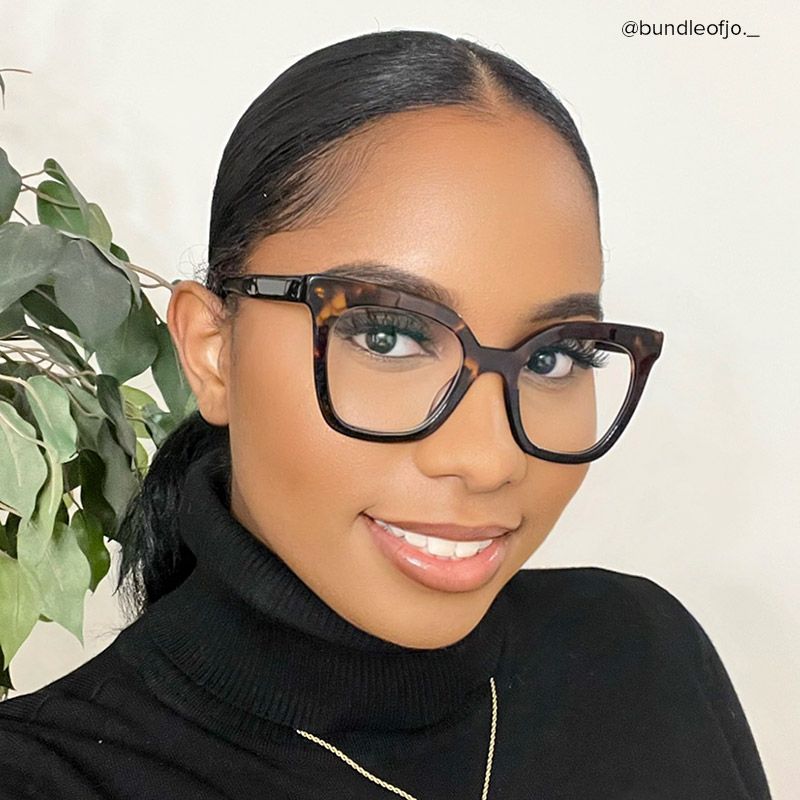 Meka Square Two-Tone Glasses | ZEELOOL UK5