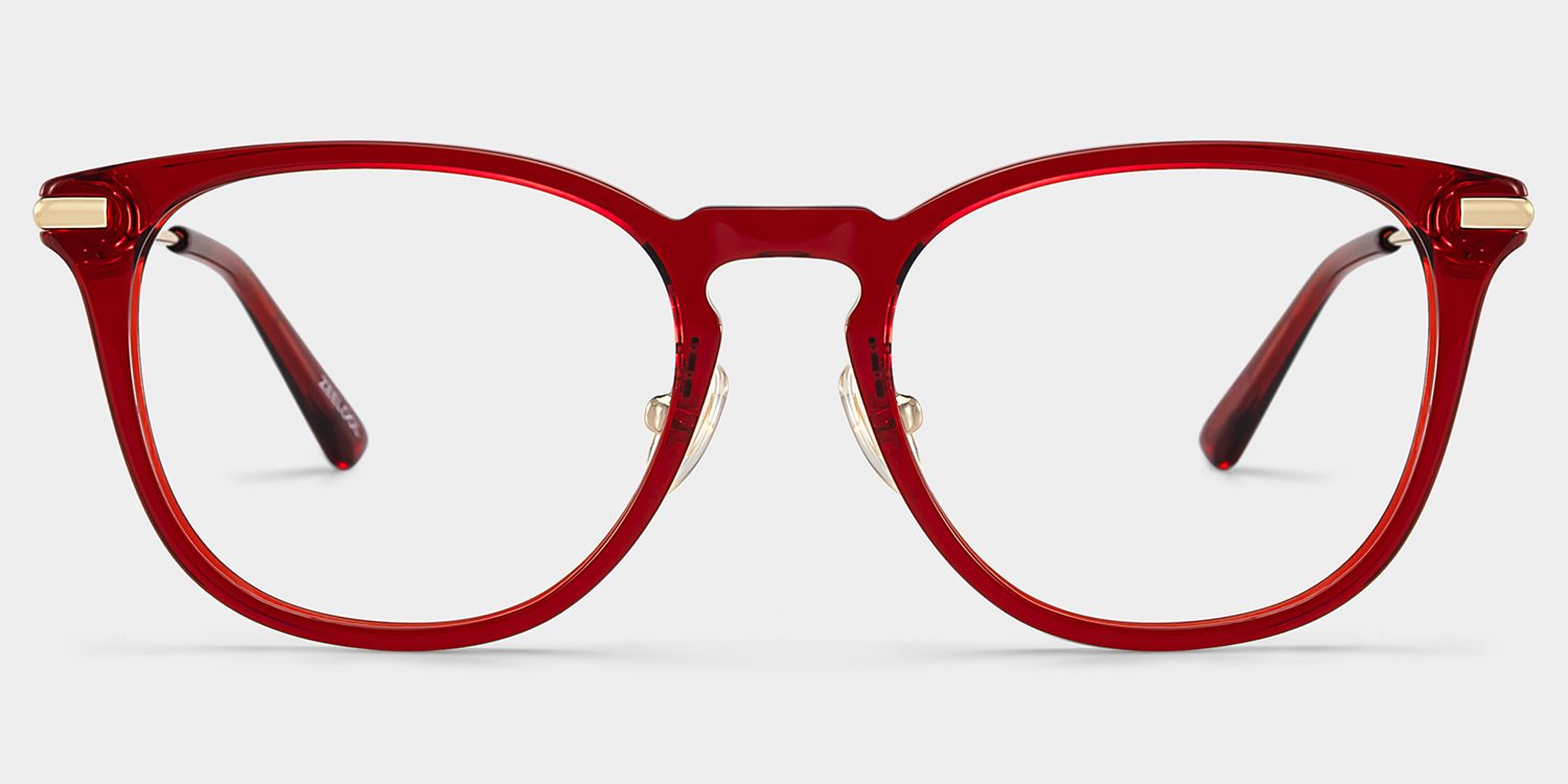 Laura Red Frame Glasses with Square Frame Online | ZEELOOL1