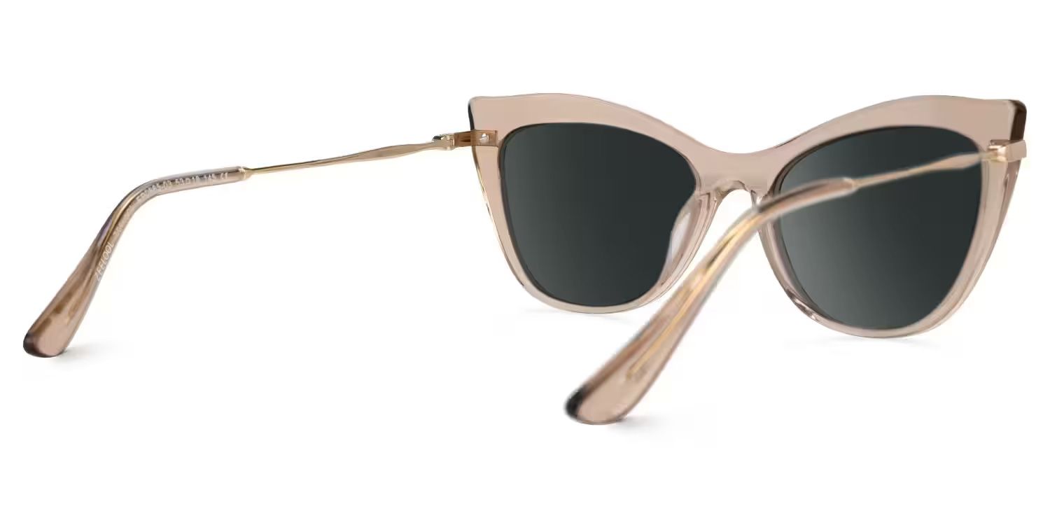 Indira Beige Frame Sunglasses with Cat Eye Style | ZEELOOL UK3