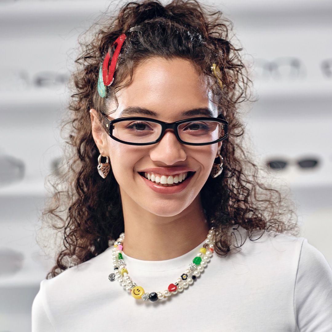 Willow Thick Black Rectangle Glasses for Teenager | ZEELOOL6