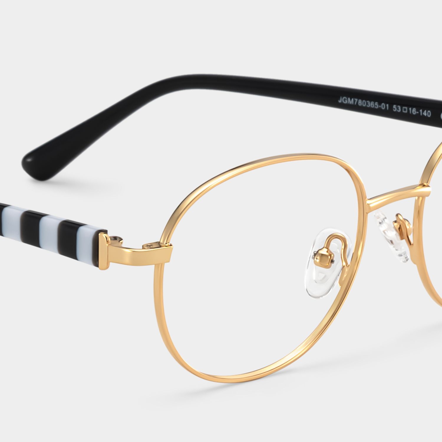 Willa Oval Gold Frame Eyeglasses for Woman| ZEELOOL UK5