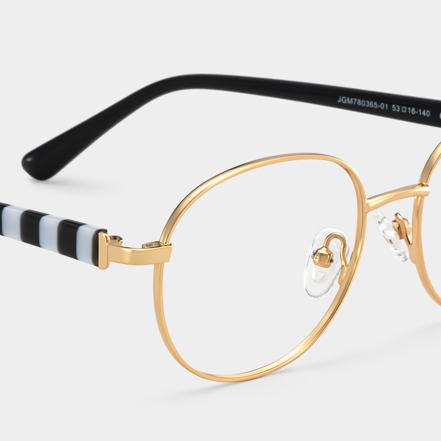 Willa Oval Gold Frame Eyeglasses for Woman| ZEELOOL UK5