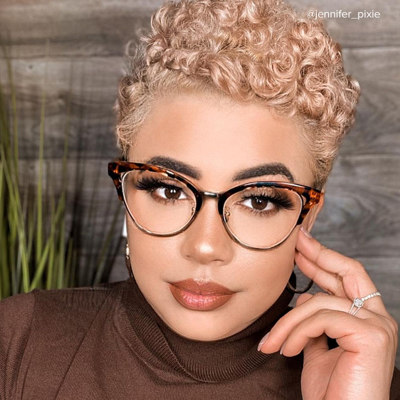 Charlene Tortoise Browline Cat Eye Glasses for Women8