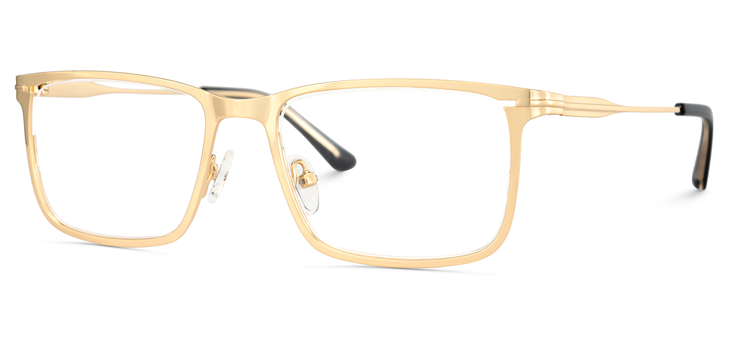 Roxana Rectangle Gold Glasses3
